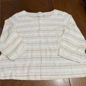 SIGRED OLSEN LINEN BLEND LONG SLEEVE BLOUSE. NWOT. SIZE SMALL